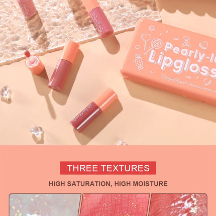 Dragon Ranee 10colors Orange Water Sample Lip Glaze Lipstick Set Moisturizing Lip Gloss Lip Gloss Dye Lipstick lovely set