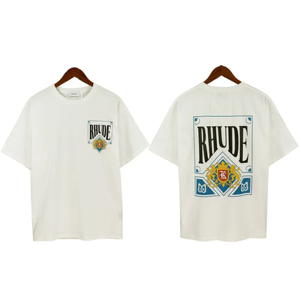 Short Sleeved New Arrival Mens Clothes Tee Shirt Homme Graphic T-Shirts Tshirt for Men Ropa Hombre Skateboard Rhude Camisetas