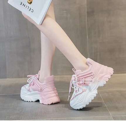 Women's Shoes Casual Shoes Spring Sneakers Platform Woman-shoes Tennis Female Fashion Thick Sole 2024 Roses Trainers Increased I