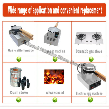 Gas waffle furnace mold Commercial electrothermal waffle template Checkered cake molds Waffle molds