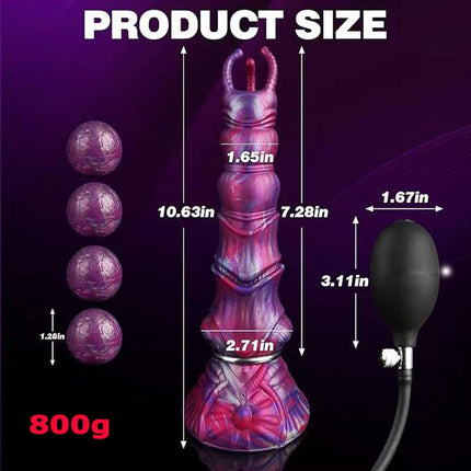 2 Style Inflatable Ovipositor Fantasy Laying Eggs Anal Plug Alien Dildo Penis Female Masturbator Vaginal Ball Sex Toys For Adult