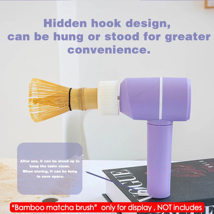 Electric Bamboo Whisk Matcha Brush 3 Gears Adjustable Quickly Whisking Matcha Tool Home DIY Tea-Making Tools Type-C Charging