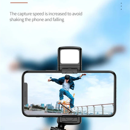 3In1 Bluetooth Selfie Tripod with Fill Light Shutter Remote Portable Foldable Monopod for iPhone Smart Phone