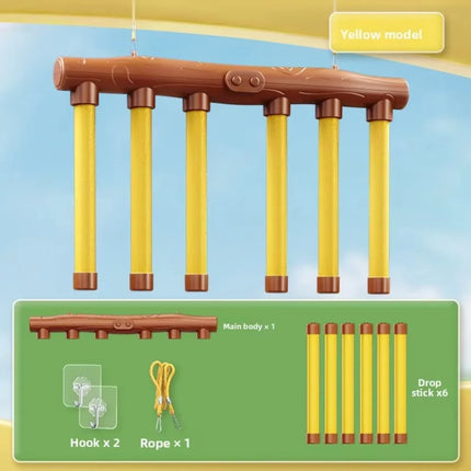 Quick Reaction Challenge Falling Sticks Game Exercise Prop Parent-Child Catching Sticks Sensory Toy Adjustable Falling