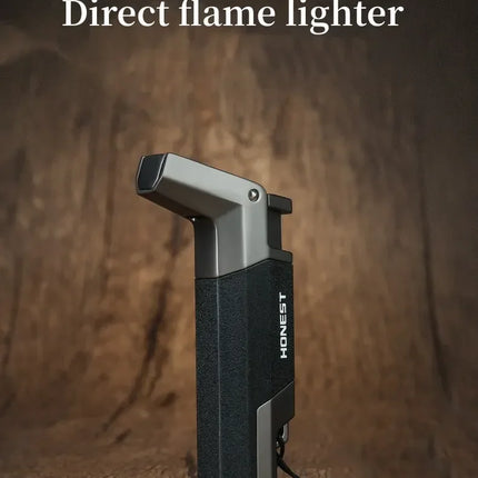 HONEST Outdoor Adventure BBQ Windproof Turbo Jet 1300 C Turbo Torch Cigar Lighter Keyring Gas Lighter Men's Smoking Gadget