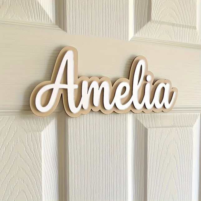 [2D Plane]1pc customized personalized signs, apartment number signs, nursery wall name signs, bedroom name wooden signs