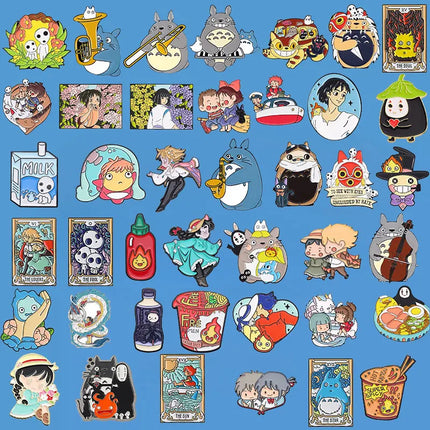 Miyazaki Hayao Ghibli Enamel Pin Cute Totoro Lapel Pins for Backpacks Clothes Badges Cute Brooch Jewelry Gifts for Friends