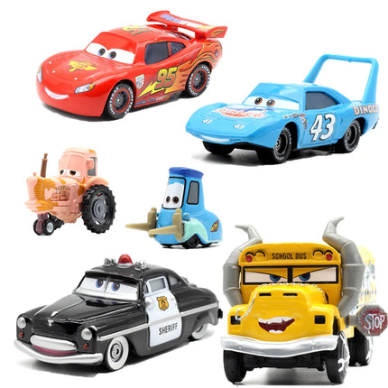 Disney Pixar Car Toy | Lightning McQueen The King Mater 1:55 Diecast Metal Alloy Model Car | Toy for Kids Birthday Holiday Gift