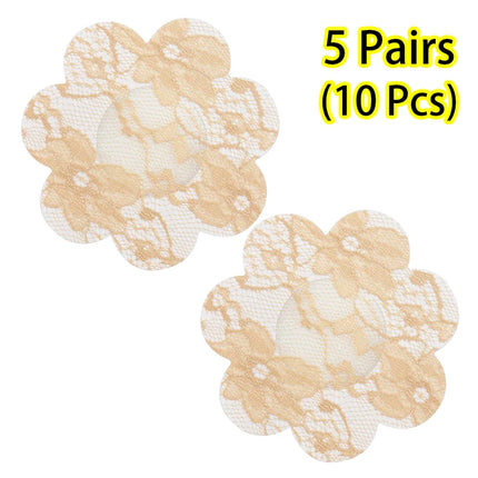 Women Self-Adhesive Disposable Lace Nipple Cover Breast Pasties Stickers For Strapless Clothes Sex Toys Flirtation Accessories