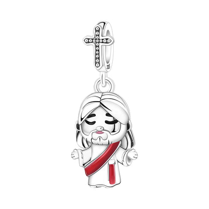 S925 Sterling Silver Charm Bead Angel Prayer Travel Memorial Pendant Fine Birthday Gift Fit Bangle Bracelet Necklace DIY Jewelry