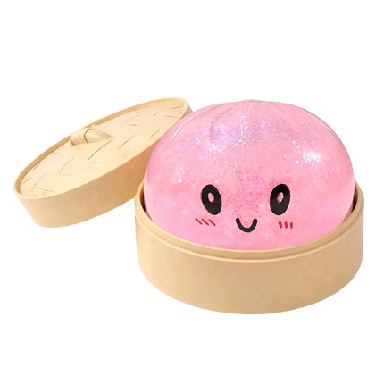 Glitter Dumpling Mystery Box: 6 Colors Random Stress Balls, Aesthetic Desktop Sensory Toy, Creative Office Fidget Gift