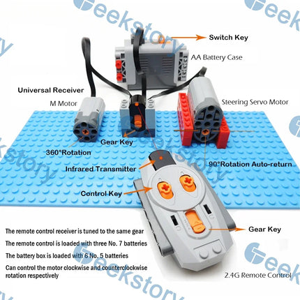 4WD RC Car Chassis Electric Set Four-Wheel Drive Technical Chassis Bricks IR Remote Reciever MOC Building Blocks for legoeds