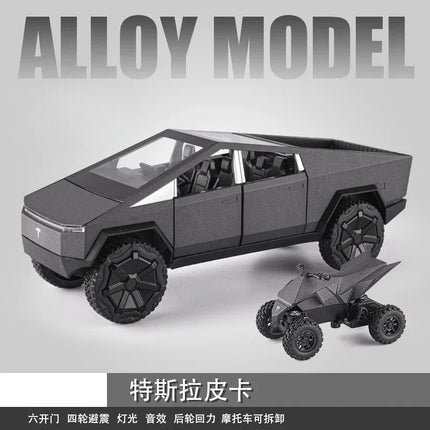 1:24  Pickup car Simulation Diecast Metal Alloy Model car Sound Light Pull Back Collection Kids Toy Gifts A545