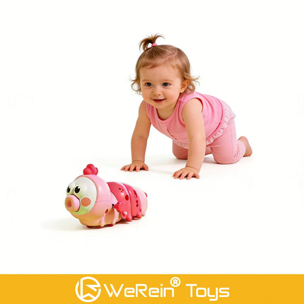 Spring-Loaded Fun Crawling Caterpillar Toy Educational Early Learning Plaything for Kids