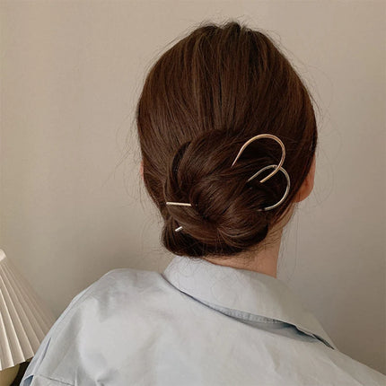 Simple Large U Shape Hair Clips Pins for Women Imitation Pearl Enamel Hair Sticks Bride Hair Styling Accessories Headwear Gift