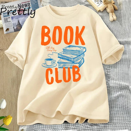 Retro Book Club T Shirt Literature Lover Reading Tshirt Bookworm Trendy Tshirt Bookish T-Shirt Book Lover Librarian Clothing