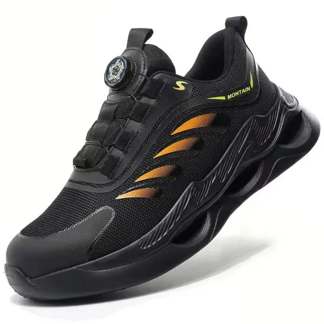Rotary Button New Safety Shoes For Men Men's Work Shoes High Quality Steel Toe Sneakers Men's Shoes Work Safety Shoes