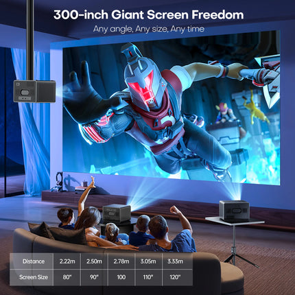 XIWBSY 2026 X06 50000Lumens Daylight Projector Full HD 1080P Laser TOF Focus Projector BT5.4 WiFi6 UHD Google TV Projector 4K