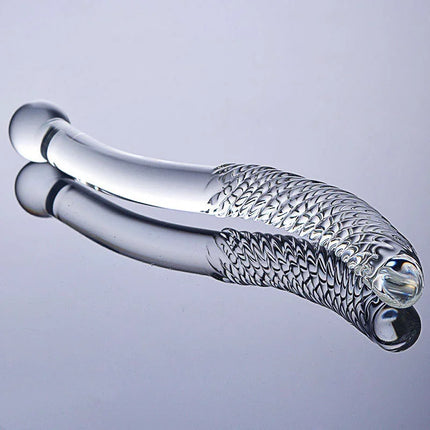 Sex Double Ended Crystal Glass Dildo Artificial Penis Granule Spiral G Spot Massager Adult Game Sex Toys for Woman Gay