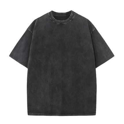 Vintage Washed Black OVERLORD Ainz Ooal Gown T-Shirt – Front Character Illustration with English Title & Japanese Name Text