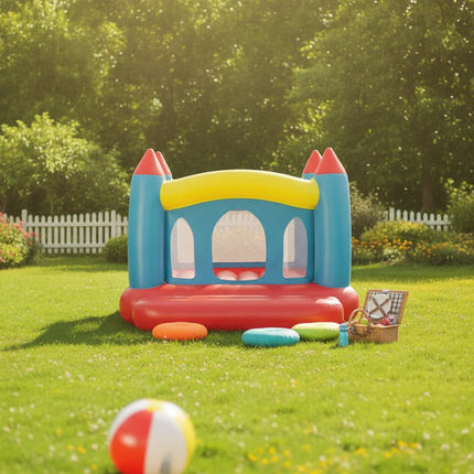 Arched Openings Inflatable Jump House Castle-Style Jump House Easy to Set up Inflatable Castle Bouncer for Children