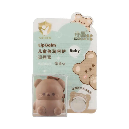 Children Fruity Lip Balm Moisturizing Anti-Dry Anti Crack Lip Balm Baby Available Lip Care Cute Little Bear Lipstick SkinCare
