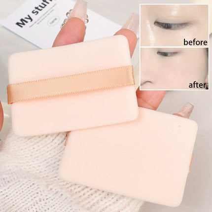 1-20pcs High-Density Flocked Cushion Powder Puff Soft Professional Round Rectangular Shape Foundation Sponge Puff Makeup Puffs