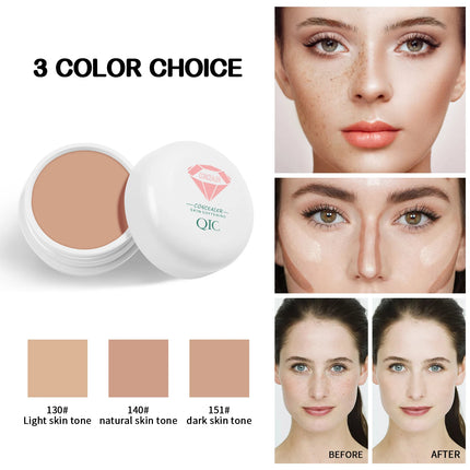 QIC High Coverage Concealer Cover Anti Dark Circle Freckle Lasting Waterproof Foundation BB Cream for Face Makeup Base Cosmetics