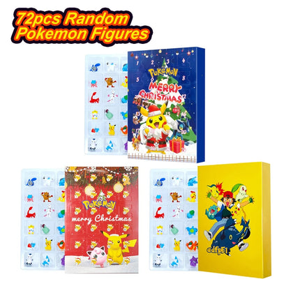 Pokemon Figure Advent Calendar Gift Box mini Pikachu Character Bulbasaur Christmas Toy Gifts Collection Desktop Model Toy