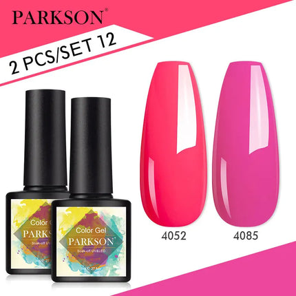Parkson 2/3pcs Matte Top Coat Gel Nail Polish Kit Base Top Coat Set UV LED Nail Art Manicure Polish Primer Soak Off Nail Gel Set