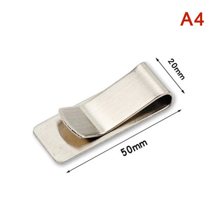 High Quality Stainless Steel Metal Money Clip Fashion Simple Silver Dollar Cash Clamp Holder Bill Clamp for Men Women