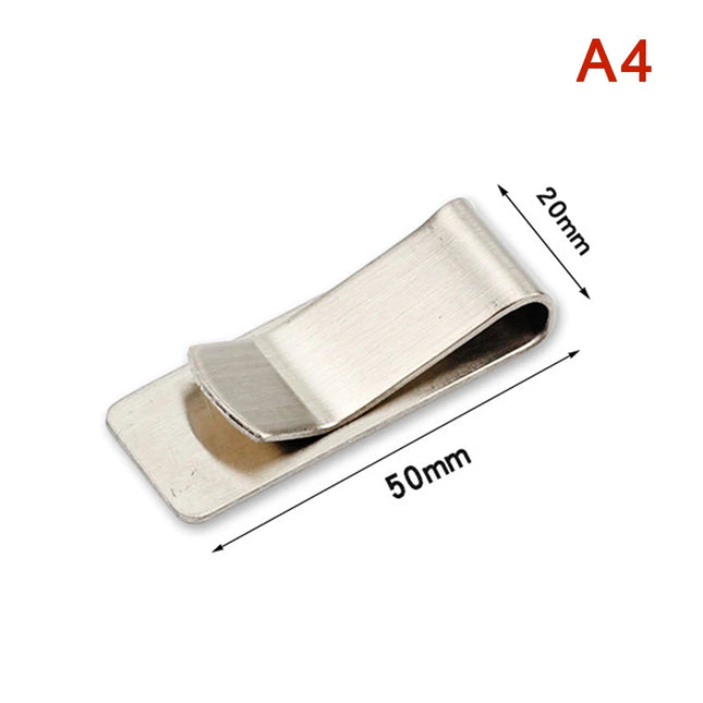 High Quality Stainless Steel Metal Money Clip Fashion Simple Silver Dollar Cash Clamp Holder Bill Clamp for Men Women