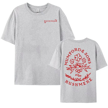 RUSHMERE Album 2025 Graphic T-shirt Folk Rock Band Mumford & Sons Printing Tshirts Cotton Men Women Summer T Shirts Hip Hop Tees