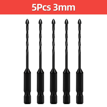 TOOLEYE Cross Hex Drill Bit Set For Concrete Porcelain Tile Glass Metal Multifunction Drill Bits Kit Power Tools Drilling Drills