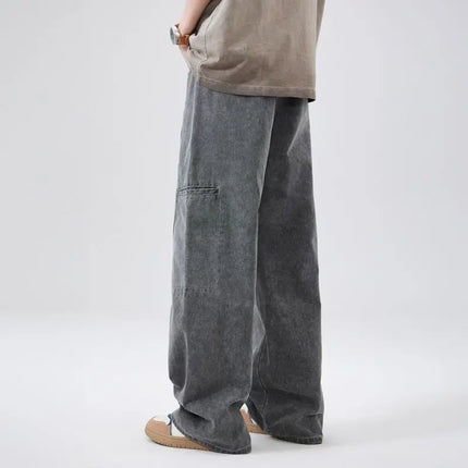 2026 New American Style Workwear Wide-Leg Pants for Men, Loose American Straight Casual Trousers for Men