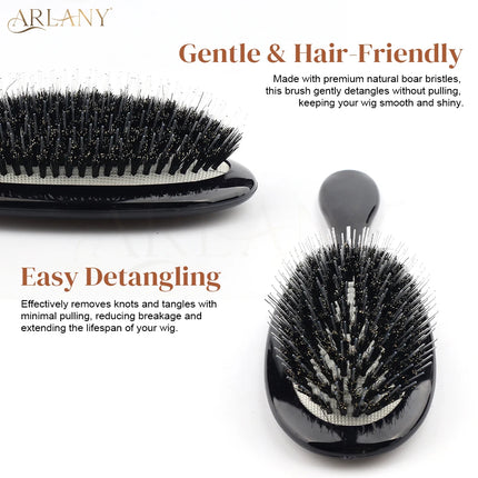 ARLANY Boar Bristle Hair Extensions Brush, Matte Nylon Teeth Massage Comb, Hair Styling, Hair Beauty Accessories, Hairdressing