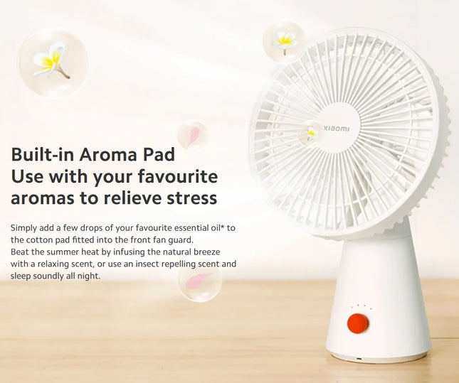Xiaomi Mijia Desktop Move Fan Type-C Charging 4000 mAh Ultra-long Battery Life Mini Low Noise Desktop Handheld Dual Use Summer