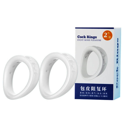 Men Cock Ring Penis Foreskin Correction Cockring Reusable Penis Sleeve Delay Ejaculation Chastity Cage Sex Toy for Men Couples