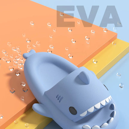 KIDMI Boys Girl Shark Slides Non-Slip Open Toe Cloud Sandals Cute Comfy Cushioned Thick Sole Slippers Cartoon Shower Slippers