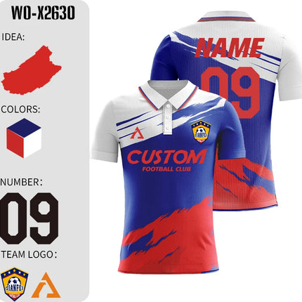 Custom Full Sublimation Player Version Football Jerseys Long Short Sleeve Football Shirt Breathable Training Soccer T shirt Men