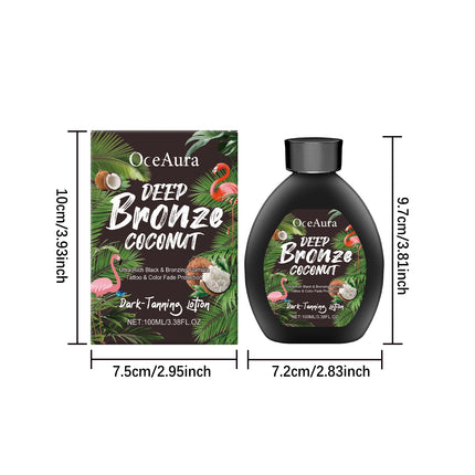 Coconut Oil Dark Tanning Lotion Moisturizing Accelerator for Deep Bronze Glow Tanning Cream for Tanning Bed & Outdoor Use