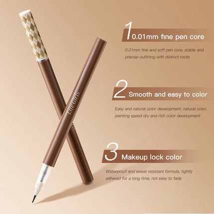 Life Girls Liquid Eyebrow Pen 0.01mm Ultra-Fine Smooth Waterproof Easy Application Natural 3D Eyebrows Makeup