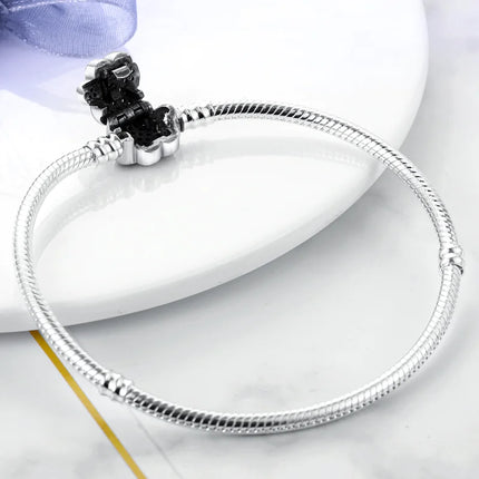 925 Sterling Silver Bracelets 17-20CM Original Leaf Clover Butterfly Heart Bracelet Fit DIY Charms Beads Fashion Women Jewelry