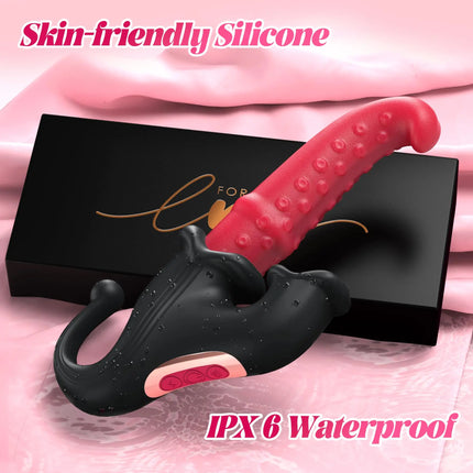 KUSHOR Powerful Thrusting Licking Vibrator G Spot Clitoris Stimulator Vibrating Vaginal Massager Adult Sex Toy for Women Couples