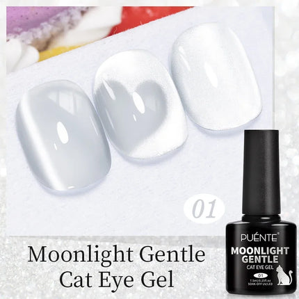 7.5ML Amber Moonlight Cat Magnetic Gel High Glossy Luxury Coffee Series Cat Eye Gel Soak Off UV Semi-Permanent Nail Art Varnish