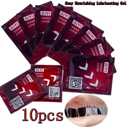 SIYI 10PCS Water Soluble Lubricant Easy Clean Lube Gay Anal Lube Vaginal Massage Oil Adult Sex Toys