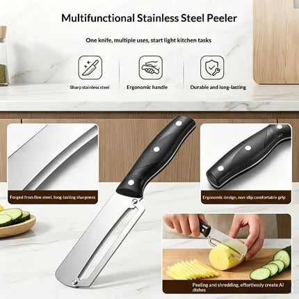【AB1】Stainless Steel Multi-Function Peeler For Slicing Fruit Vegetables Potato Carrot Shredder Kitchen Gadgets{H}