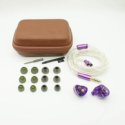 TANSIO MIRAI TSMR SHOCK 2DD + 4BA +2 Bone Conduction Driver Hybrid HiFi Audiophile IEM In-ear Earphone with Tuning Knobs