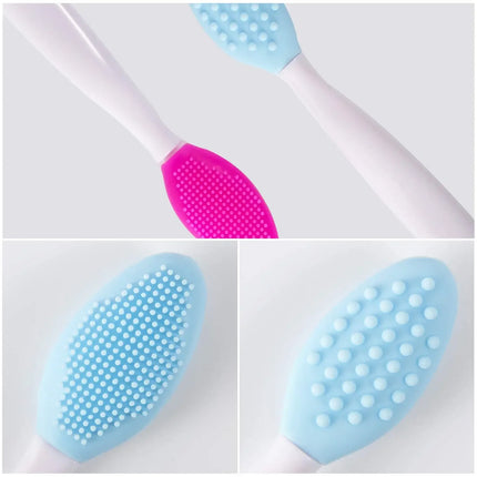 Wholesale 4pcs New Fashion Design Nose Double-Sided Tool Silicone Lip Scrub Exfoliator Brush  make up brushes  makeup brush set