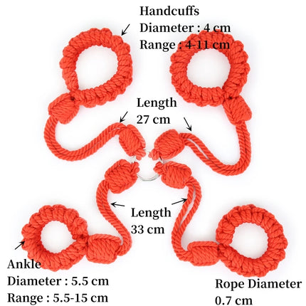 Erotic Shibari Rope Handcuffs Collar with Fetish Flirting Bdsm Bondage Slave Sexy Lingerie for Couple Quickly Bundle Sex Toys